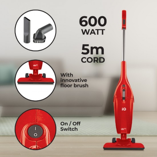 IQ VC-920 – σκούπα με μπαστούνι Red 600W Σε 2 άτοκες Δόσεις IQ VC-920 – σκούπα με μπαστούνι Red 600W Σε 2 άτοκες Δόσεις