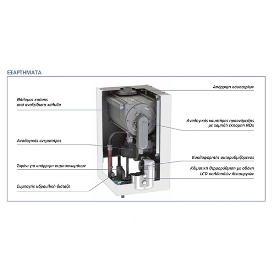 Chaffoteaux Talia Green evo System HP 45kw EU Λέβητας Αερίου συμπύκνωσης με Καμινάδα 39,8 kW Σε 12 άτοκες δόσεις Chaffoteaux Talia Green evo System HP 45kw EU Λέβητας Αερίου συμπύκνωσης με Καμινάδα 39,8 kW Σε 12 άτοκες δόσεις